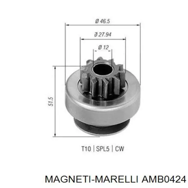 AMB0424 Magneti Marelli бендикс стартера