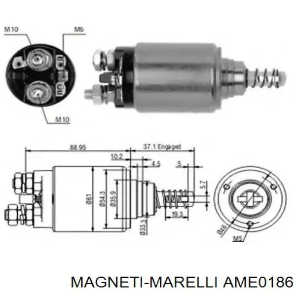 AME0186 Magneti Marelli реле втягивающее стартера
