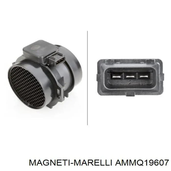 Sensor De Flujo De Aire/Medidor De Flujo (Flujo de Aire Masibo) AMMQ19607 Magneti Marelli