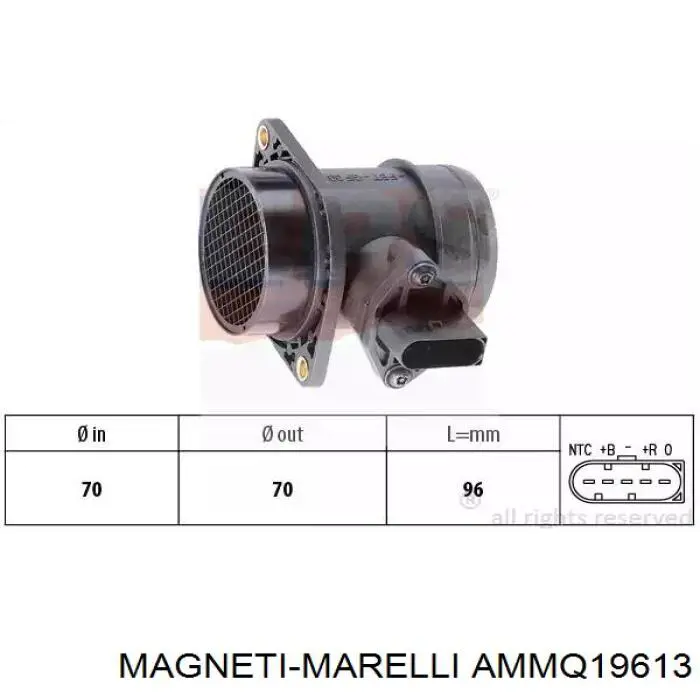 AMMQ19613 Magneti Marelli Датчик расхода воздуха