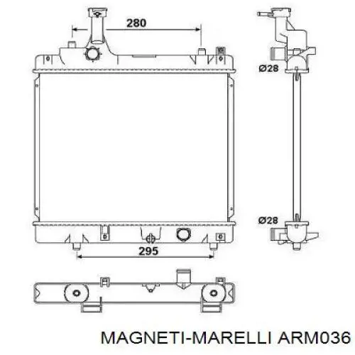 Рычаг передней подвески нижний левый ARM036 Magneti Marelli