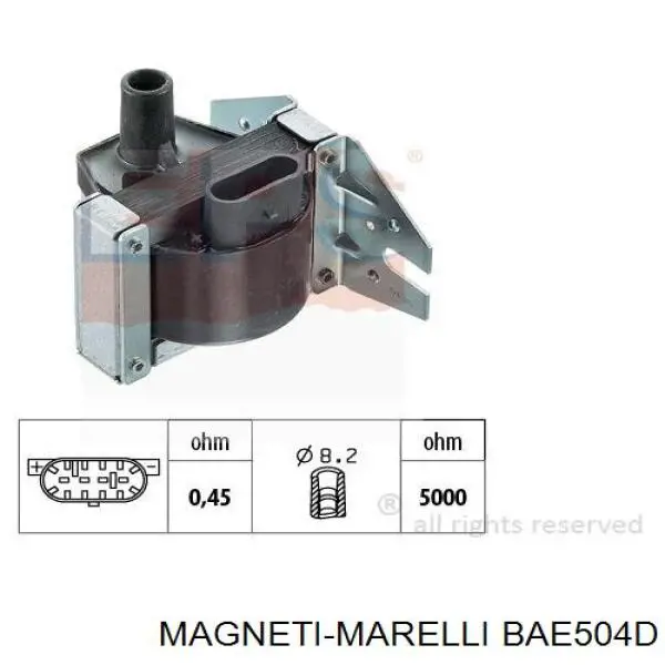 Катушка зажигания Magneti Marelli BAE504D
