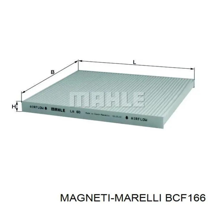 Filtro de habitáculo BCF166 Magneti Marelli