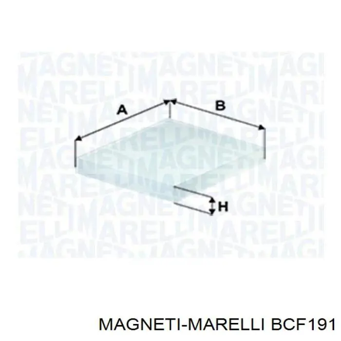 Фильтр салона BCF191 Magneti Marelli