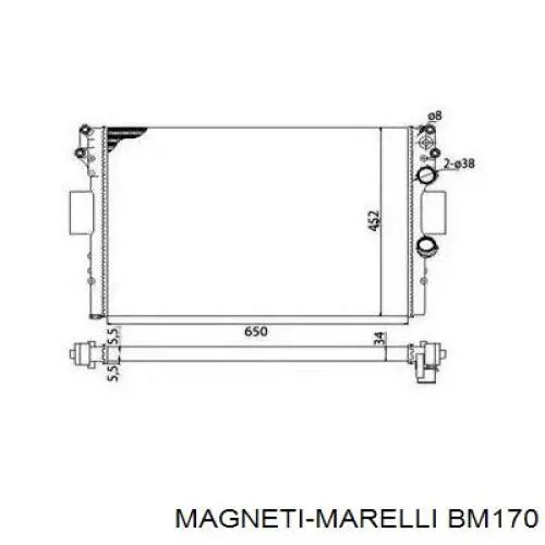 Радиатор охлаждения двигателя Magneti Marelli BM170 цена, от 79.90 USD