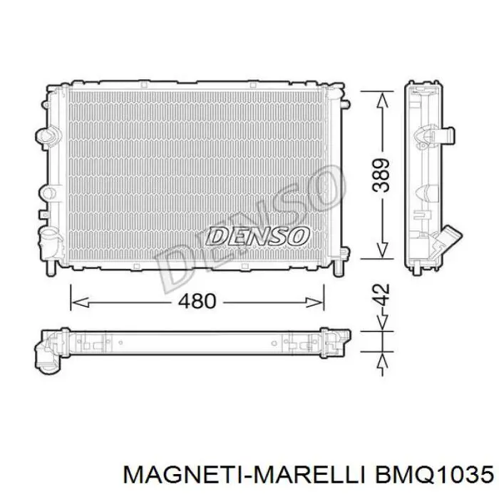 Купить BMQ1035 Magneti Marelli Радиатор водяной