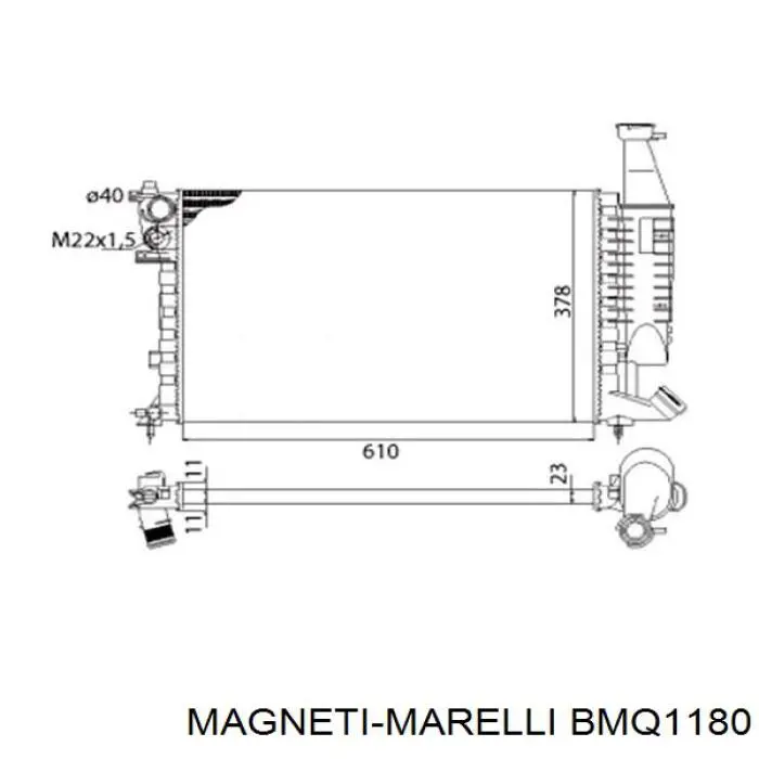 Радиатор BMQ1180 Magneti Marelli