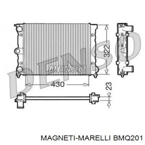 Radiador refrigeración del motor BMQ201 Magneti Marelli