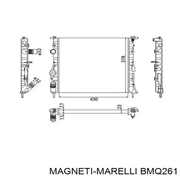 Радиатор BMQ261 Magneti Marelli