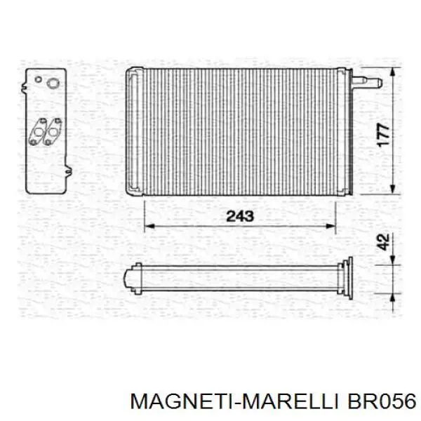 Радиатор печки BR056 Magneti Marelli