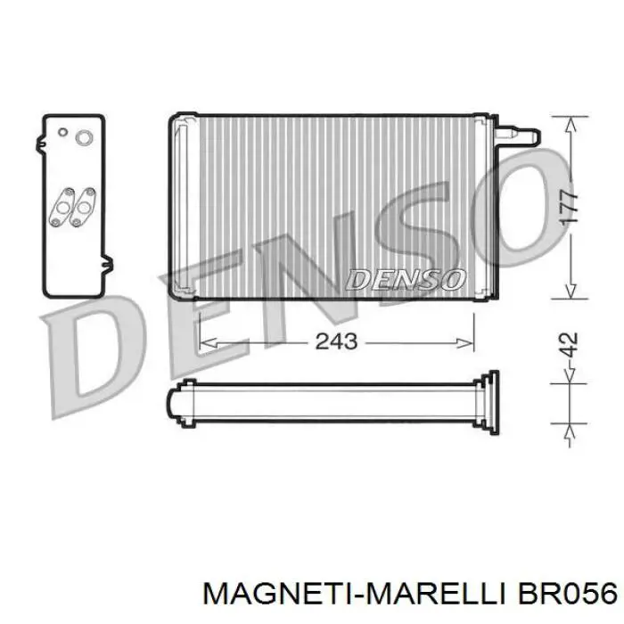 Radiador de calefacción BR056 Magneti Marelli