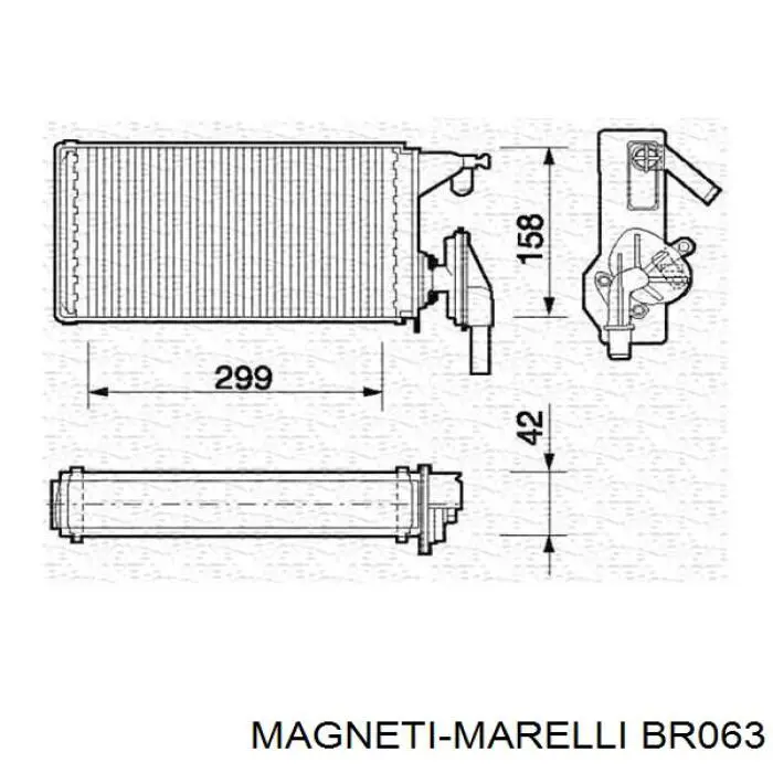Радиатор печки (отопителя) Magneti Marelli BR063
