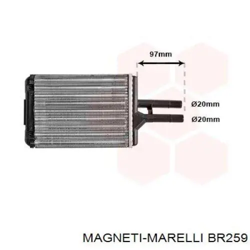 Радиатор печки BR259 Magneti Marelli