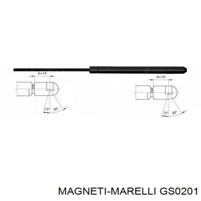 Амортизатор багажника GS0201 Magneti Marelli