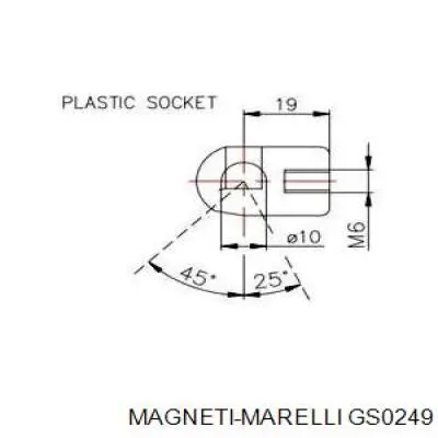 GS0249 Magneti Marelli Амортизатор стекла багажника (двери 3/5-й задней (ляды)