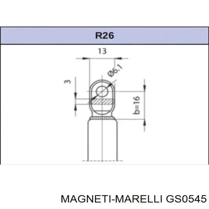 Амортизатор откидного столика сиденья GS0545 Magneti Marelli