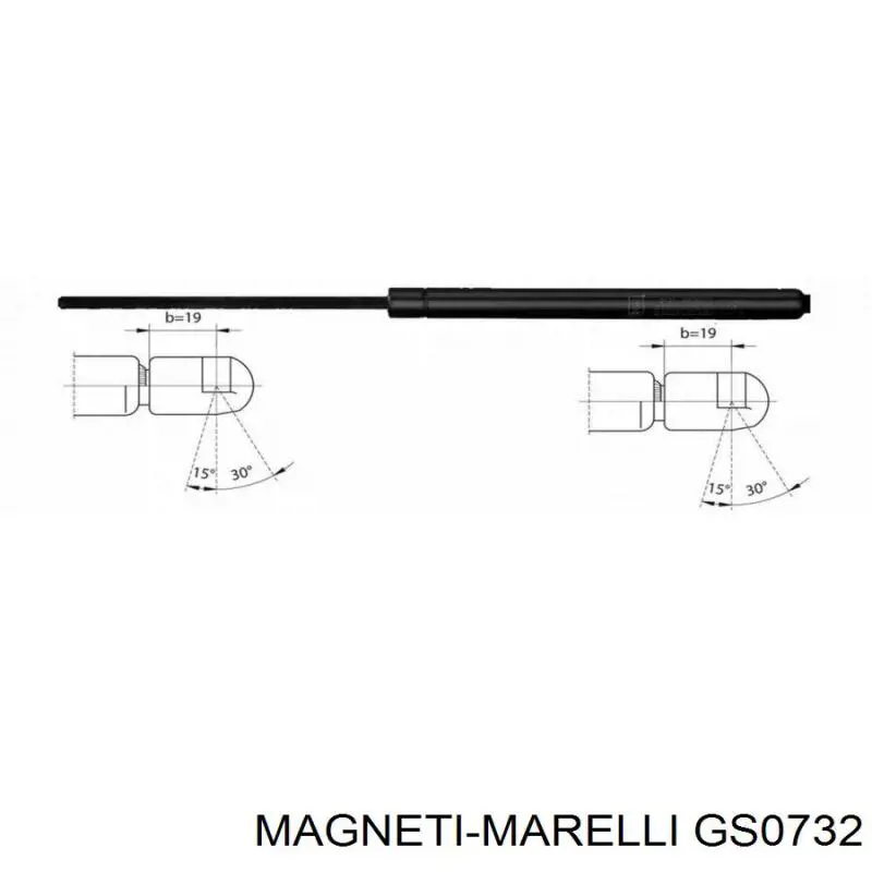 Амортизатор багажника GS0732 Magneti Marelli