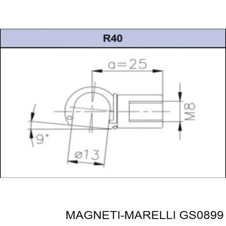 Амортизатор кришки багажника/ двері 3/5-ї задньої GS0899 Magneti Marelli