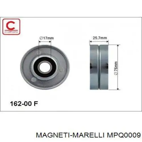 Паразитный ролик приводного ремня Magneti Marelli MPQ0009 цена, от 11.01 USD