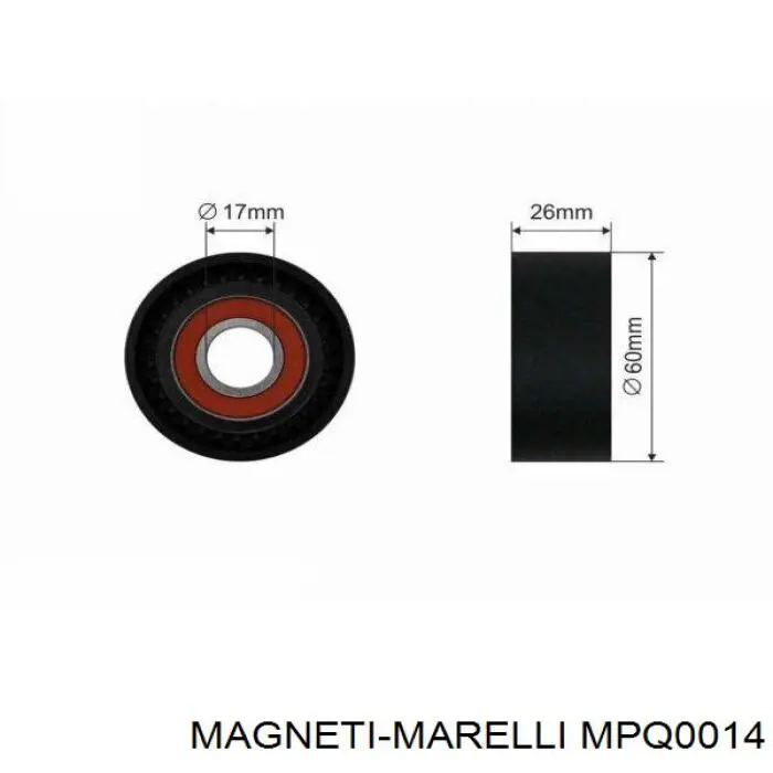 MPQ0014 Magneti Marelli Ролик приводного ремня, паразитный