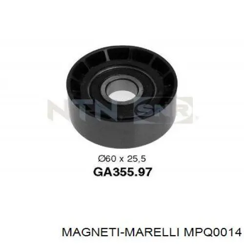 Паразитный ролик приводного ремня Magneti Marelli MPQ0014 цена, от 9.63 USD