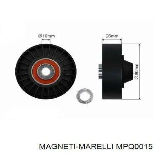 MPQ0015 Magneti Marelli Ролик приводного ремня, паразитный