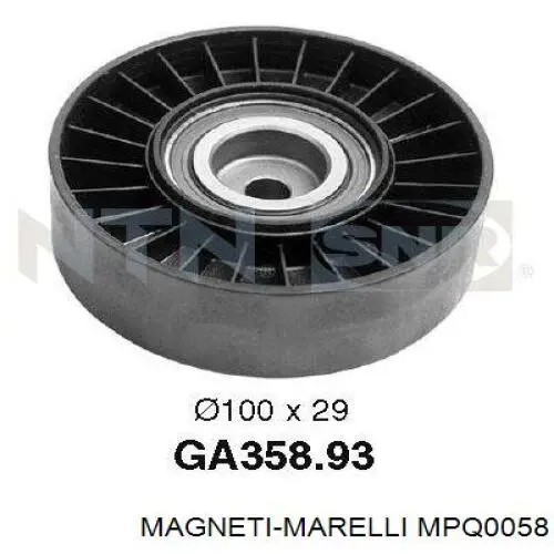 Паразитный ролик приводного ремня Magneti Marelli MPQ0058 цена, от 19.80 USD