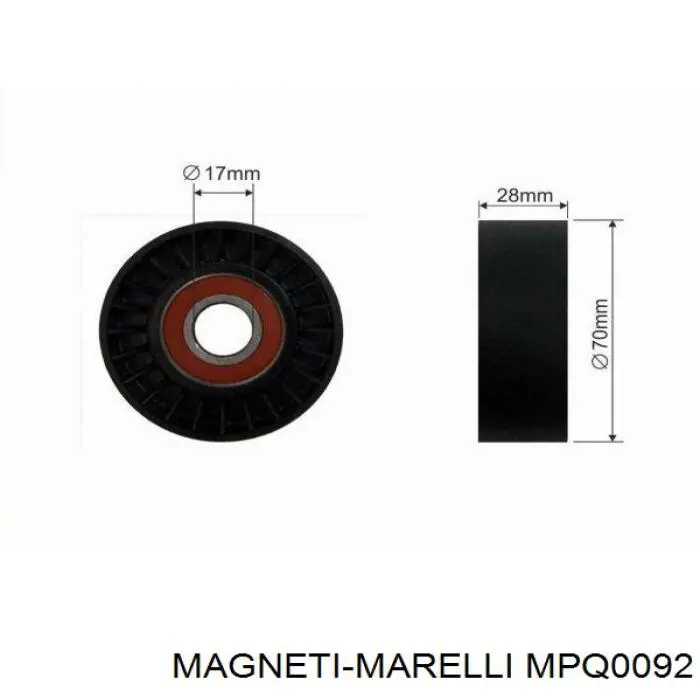 MPQ0092 Magneti Marelli Ролик приводного ремня, паразитный