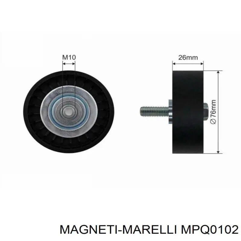 MPQ0102 Magneti Marelli Ролик натяжителя ремня агрегатов