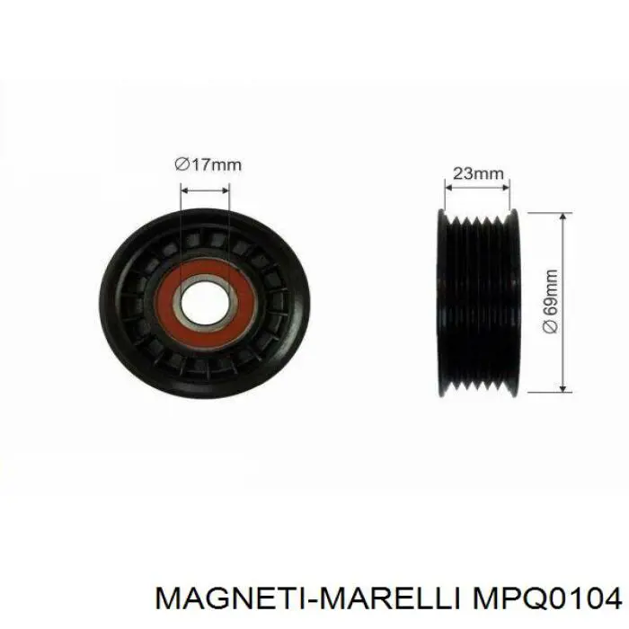 MPQ0104 Magneti Marelli Ролик натяжителя ремня агрегатов