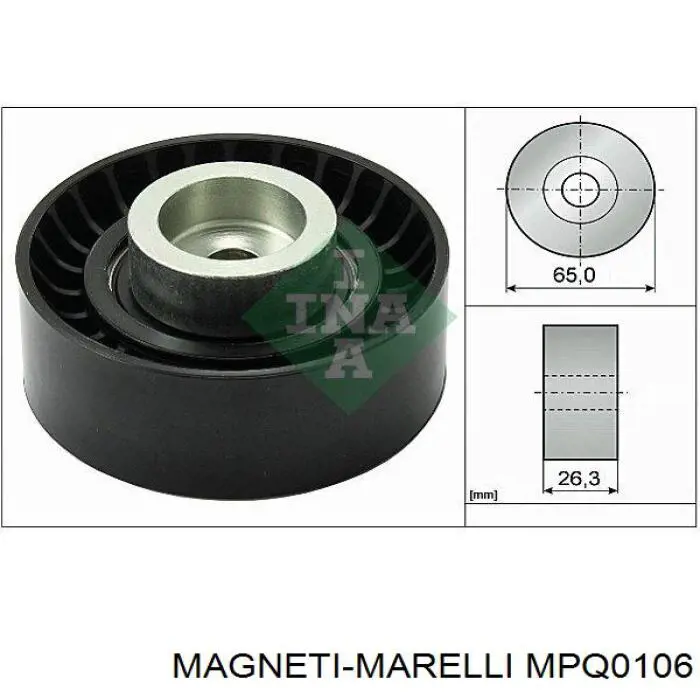 MPQ0106 Magneti Marelli Ролик приводного ремня, паразитный