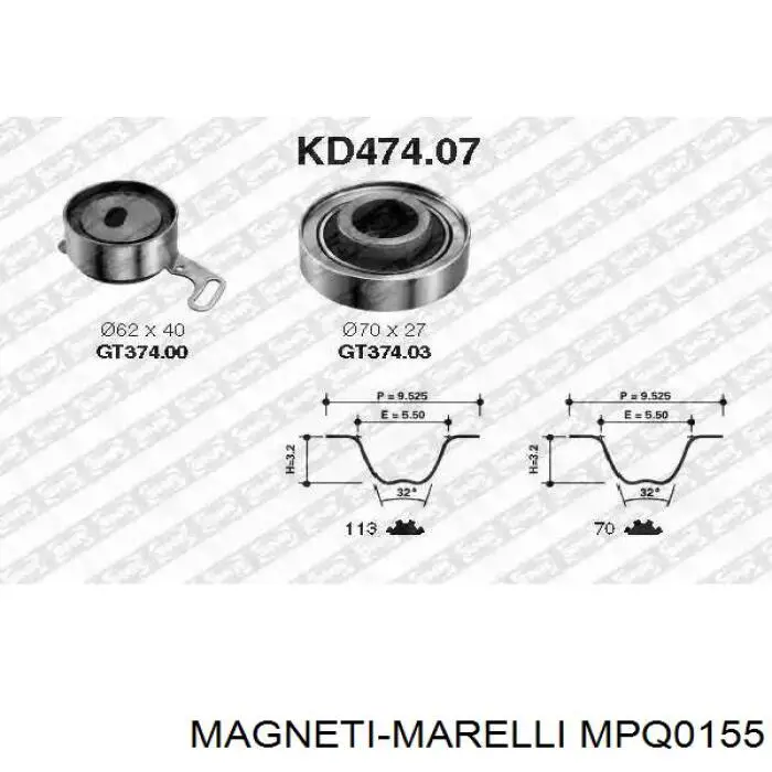 Натяжной ролик Magneti Marelli MPQ0155 цена, от 10.56 USD