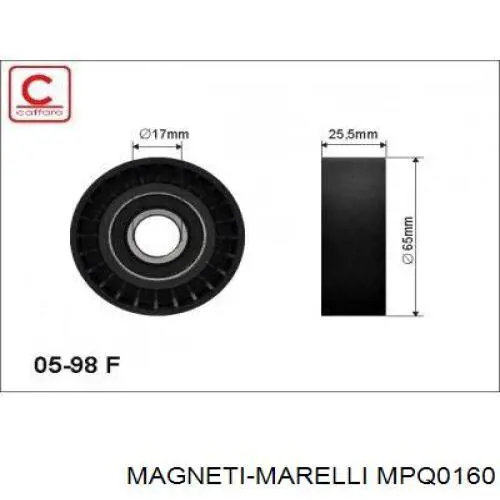 MPQ0160 Magneti Marelli Ролик натяжителя ремня агрегатов