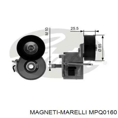 Натяжной ролик Magneti Marelli MPQ0160 цена, от 8.18 USD