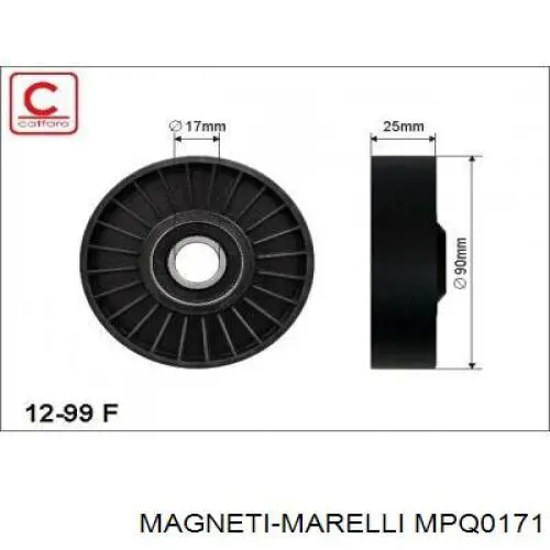 Натяжной ролик Magneti Marelli MPQ0171 цена, от 10.38 USD