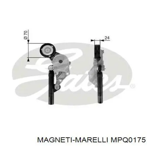 Роликовий модуль натяжителя ремня Magneti Marelli MPQ0175 цена, от 11.95 USD