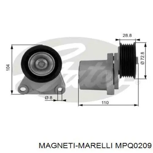 MPQ0209 Magneti Marelli натяжной ролик