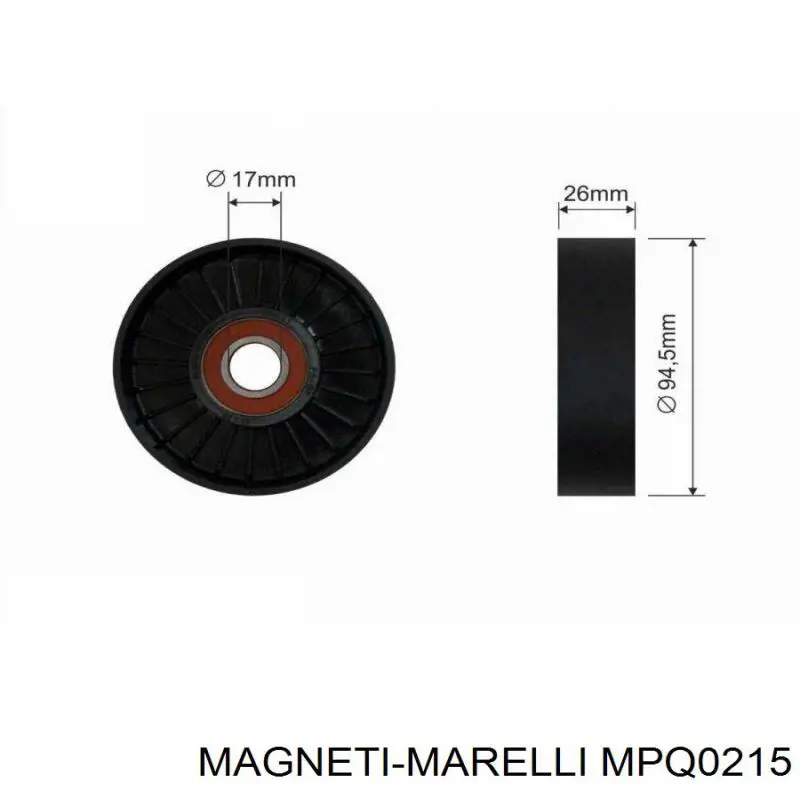 Паразитный ролик приводного ремня Magneti Marelli MPQ0215 цена, от 10.63 USD