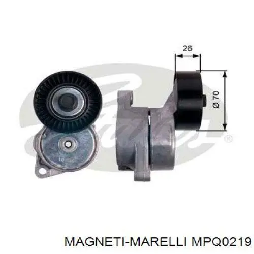 MPQ0219 Magneti Marelli Ролик натяжителя ремня агрегатов