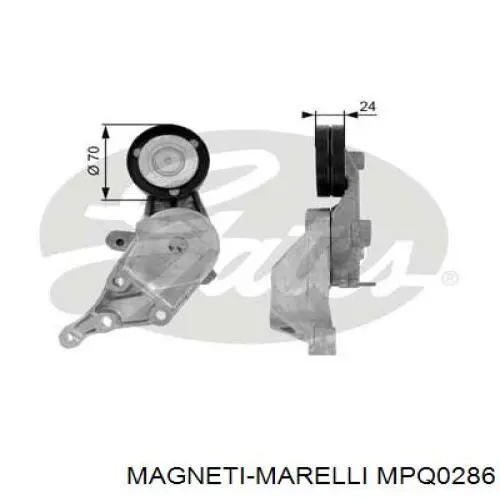 MPQ0286 Magneti Marelli Ролик натяжителя ремня агрегатов