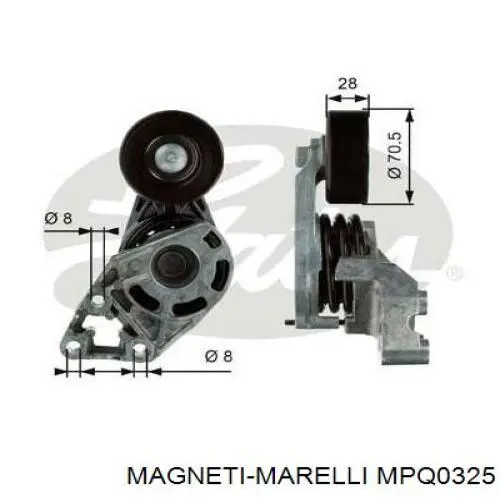 MPQ0325 Magneti Marelli Натяжитель клинового ремня