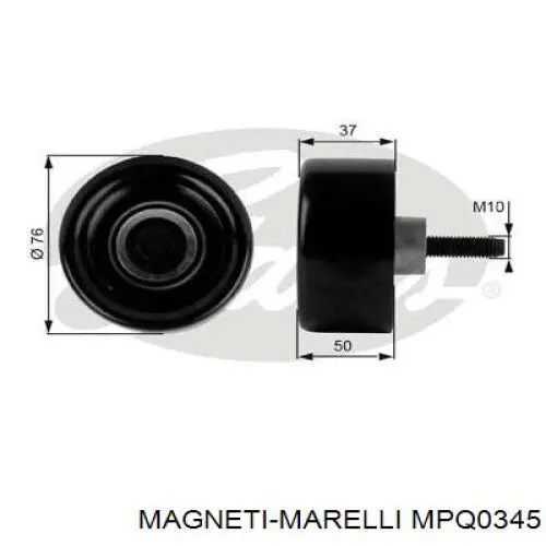 MPQ0345 Magneti Marelli Ролик приводного ремня, паразитный