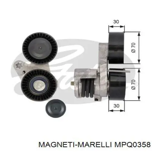 MPQ0358 Magneti Marelli Ролик натяжителя ремня агрегатов