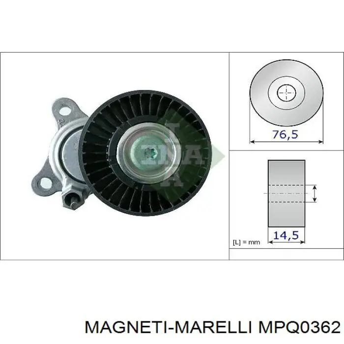 Натяжной ролик Magneti Marelli MPQ0362 цена, от 10.26 USD