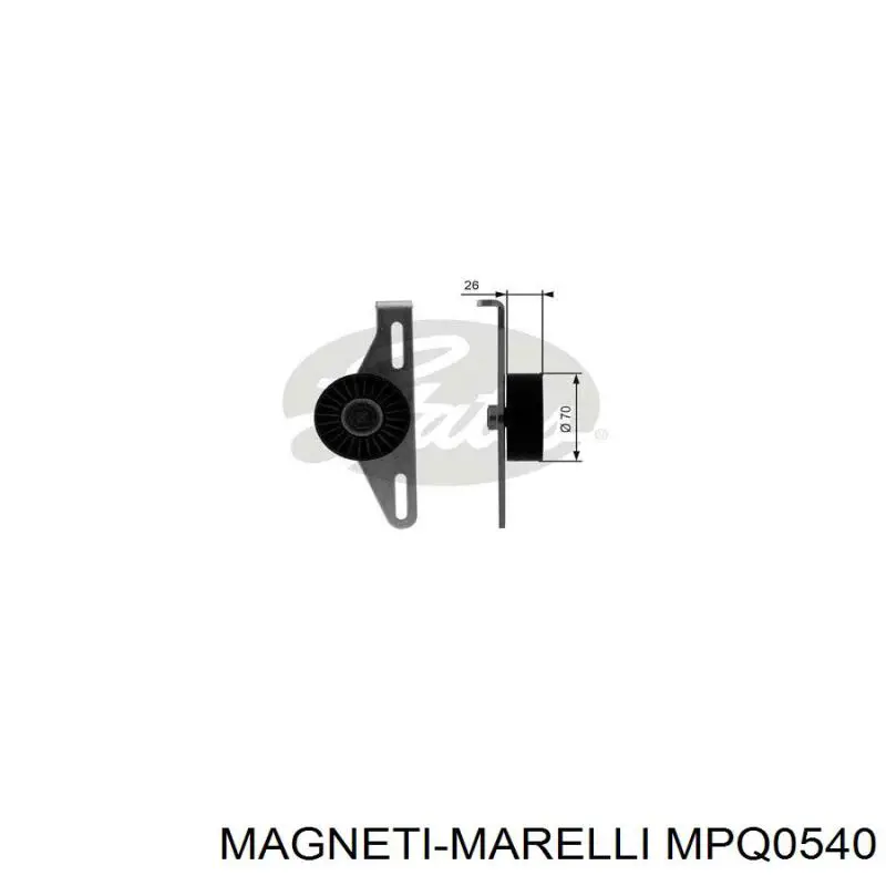 Роликовий модуль натяжителя ремня Magneti Marelli MPQ0540 цена, от 19.60 USD