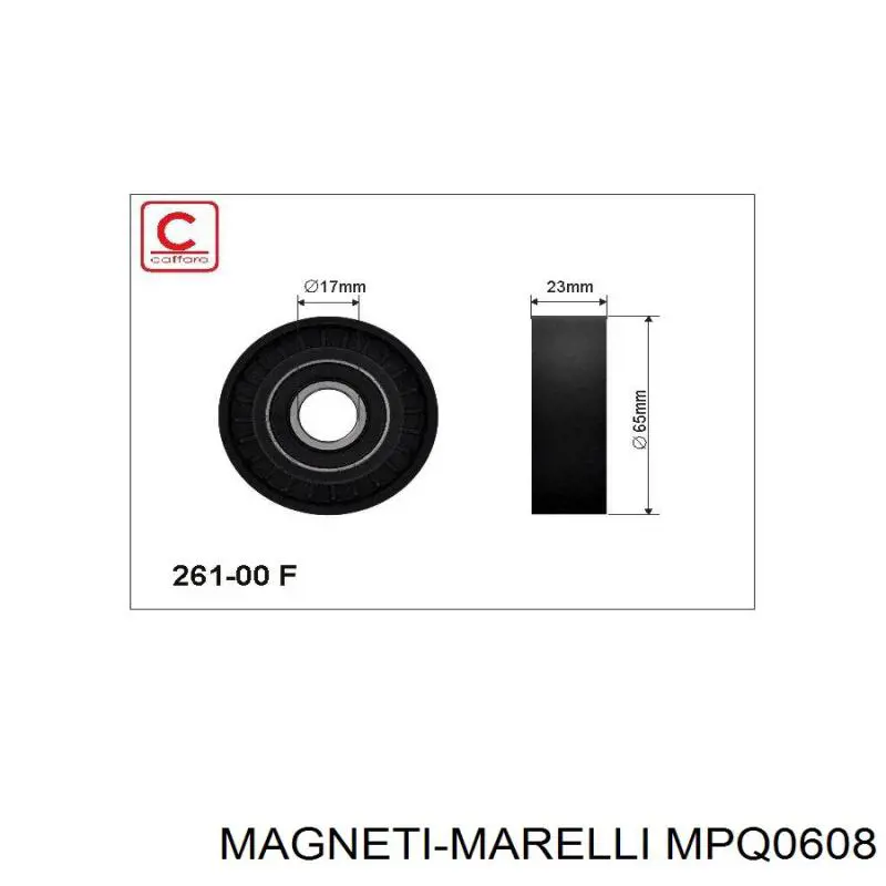 Натяжной ролик Magneti Marelli MPQ0608 цена, от 9.83 USD