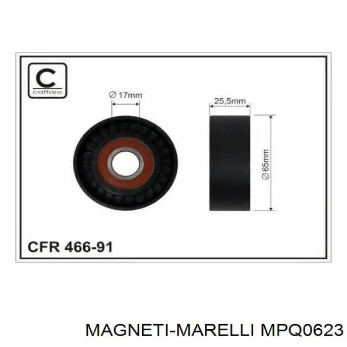 Паразитный ролик приводного ремня Magneti Marelli MPQ0623 цена, от 16.14 USD
