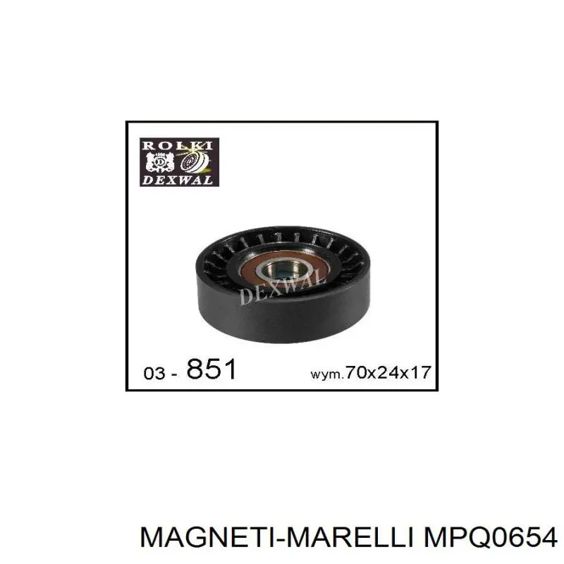 MPQ0654 Magneti Marelli Ролик натяжителя ремня агрегатов