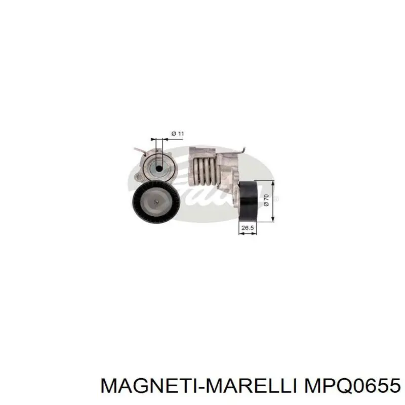MPQ0655 Magneti Marelli Ролик натяжителя ремня агрегатов