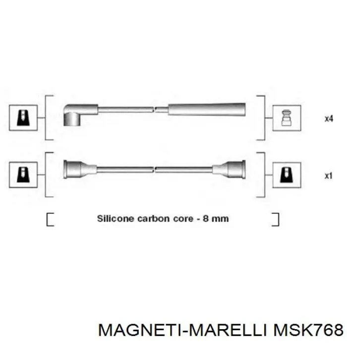 Высоковольтные провода MSK768 Magneti Marelli